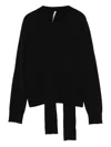 Liviana Conti Tie-detail Sweater In Black