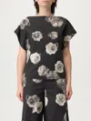 Liviana Conti Misty Blouse In Printed Poplin Strecth In Black