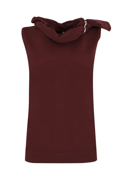 Liviana Conti Top With Scarf In Black