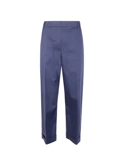 Liviana Conti Claude Barrel Leg Trousers In Blue