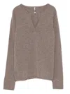 Liviana Conti Vania V-neck Cashmere Knitwear In Gray