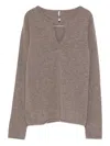 Liviana Conti Vania V-neck Cashmere Knitwear In Brown