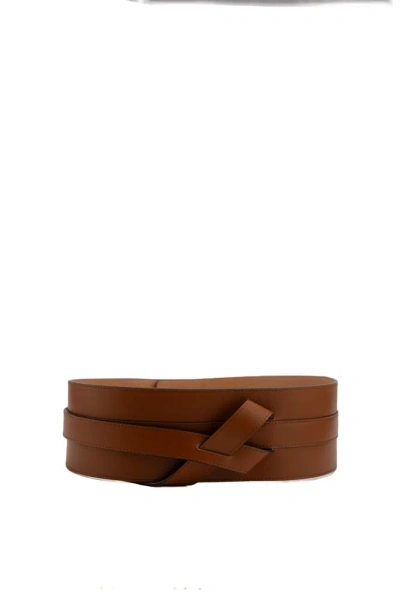 Liviana Conti Vegan Leather Belt In Brown