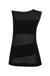 Liviana Conti Viscose Banded Sweater In Nero