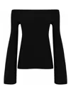 Liviana Conti Viscose Boat Sweater In Black