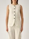 Liviana Conti Viscose Jacket In Beige
