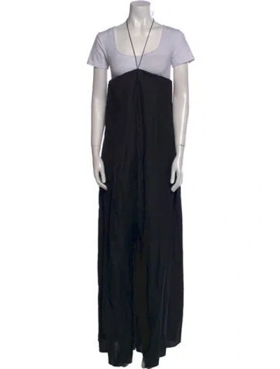 Pre-owned Liviana Conti V-neck Jumpsuit In Black