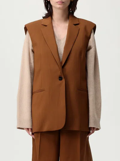 Liviana Conti Waistcoat  Woman Color Brown