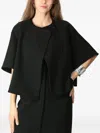 Liviana Conti Wendy Button Short-sleeve Jacket In Black