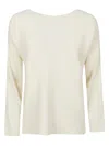 Liviana Conti Ribbed Viscose Sweater In Beige