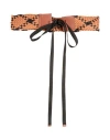 Liviana Conti Woman Belt Brown Size 19.5 Cow Leather, Cotton, Polypropylene In Brown