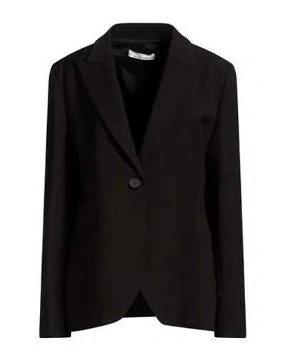 Liviana Conti Woman Blazer Black Size 12 Viscose, Virgin Wool, Elastane