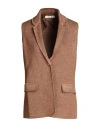 Liviana Conti Woman Blazer Camel Size 8 Viscose, Polyester In Beige