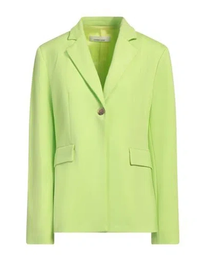 Liviana Conti Woman Blazer Lime Green Size 8 Viscose, Polyamide, Elastane