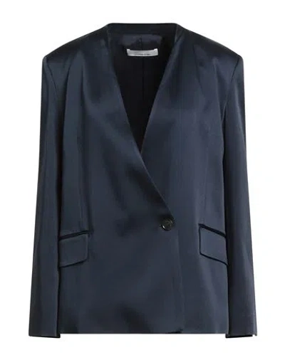 Liviana Conti Woman Blazer Navy Size 12 Acetate, Viscose In Blue