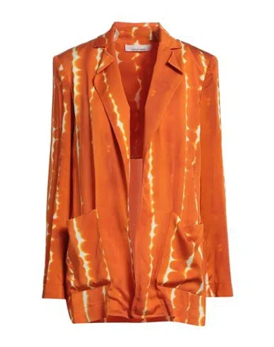 Liviana Conti Woman Suit Jacket Orange Size 6 Viscose