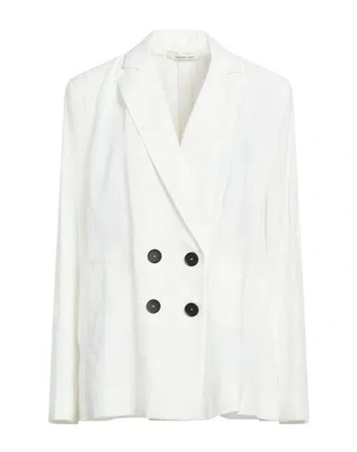 Liviana Conti Woman Blazer White Size 10 Viscose, Linen