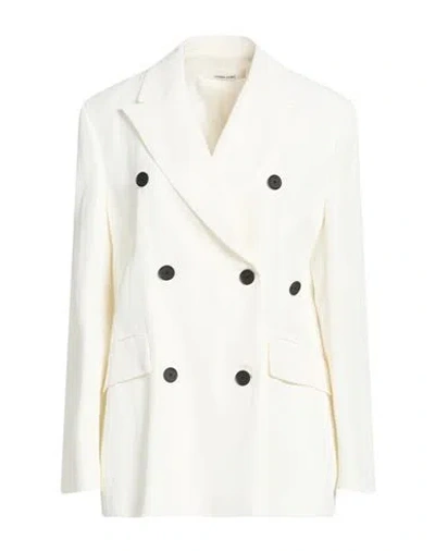 Liviana Conti Woman Blazer White Size 10 Viscose, Linen, Polyester