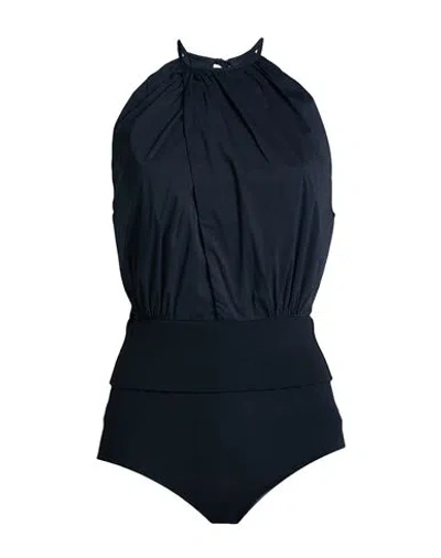 Liviana Conti Woman Bodysuit Midnight Blue Size 10 Paper, Polyamide, Elastane