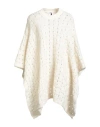 Liviana Conti Woman Cape Cream Size M Alpaca Wool, Polyamide, Wool, Cashmere