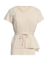 Liviana Conti Woman Cardigan Beige Size L Viscose, Polyamide In Beige