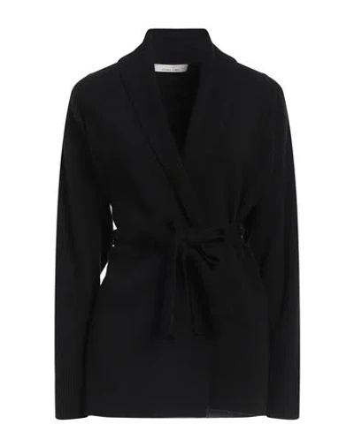 Liviana Conti Woman Cardigan Black Size 12 Cashmere, Polyamide
