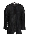 Liviana Conti Woman Cardigan Black Size 12 Viscose, Metallic Fiber In Black