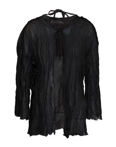 Liviana Conti Woman Cardigan Black Size 12 Viscose, Metallic Fiber