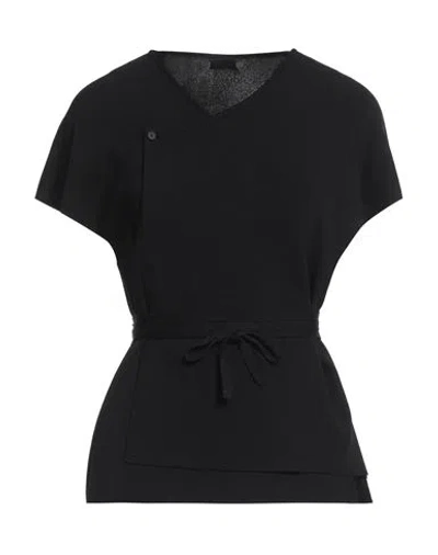 Liviana Conti Woman Cardigan Black Size L Viscose, Polyamide In Black