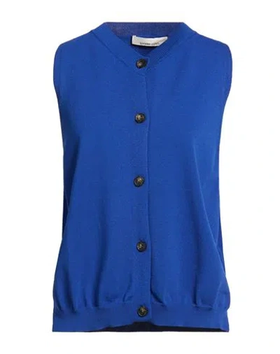 Liviana Conti Woman Cardigan Blue Size Xl Viscose, Polyamide