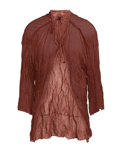 Liviana Conti Woman Cardigan Brown Size 6 Viscose, Metallic Fiber