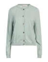 Liviana Conti Woman Cardigan Light Green Size L Cotton In Green