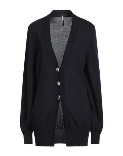 Liviana Conti Woman Cardigan Midnight Blue Size Xs Virgin Wool In Black