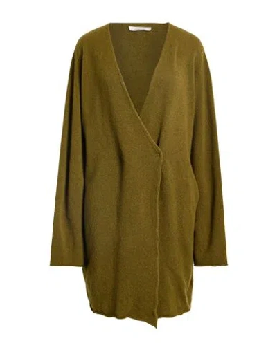 Liviana Conti Woman Cardigan Military Green Size 10 Virgin Wool, Polyamide, Elastane