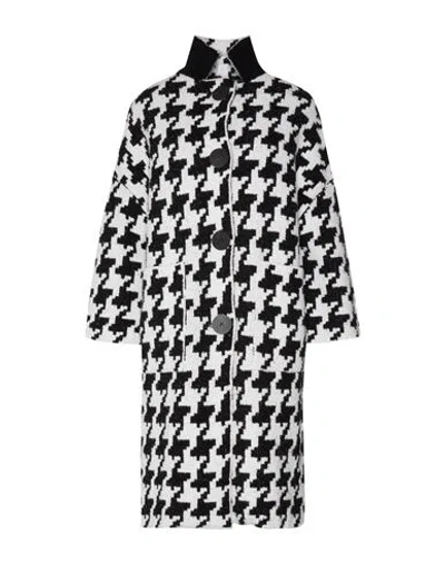 Liviana Conti Woman Coat Black Size 6 Acrylic, Polyester, Wool, Polyamide, Recycled Polypropylene