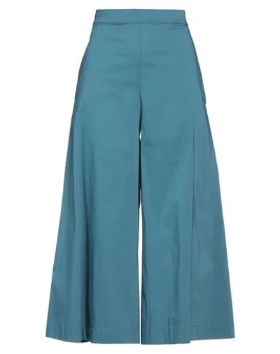 Liviana Conti Woman Pants Deep Teal Size 4 Cotton, Polyamide, Elastane In Green