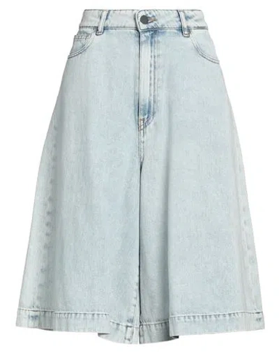 Liviana Conti Woman Denim Shorts Blue Size 27 Cotton