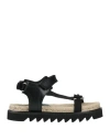 Liviana Conti Woman Espadrilles Black Size 8 Leather, Textile Fibers In Black