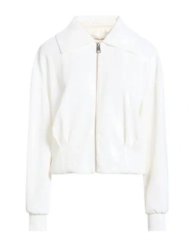 Liviana Conti Woman Jacket Ivory Size 6 Polyester In White