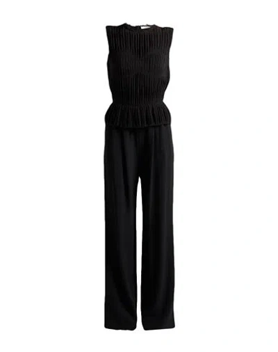 Liviana Conti Woman Jumpsuit Black Size 10 Viscose, Acetate, Silk