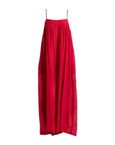 Liviana Conti Woman Jumpsuit Brick Size 8 Cotton, Silk In Red