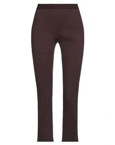 Liviana Conti Woman Leggings Chocolate Brown Size 2 Viscose, Polyamide, Elastane