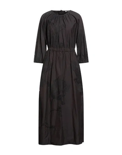 Liviana Conti Woman Maxi Dress Dark Brown Size 6 Cotton, Polyamide, Elastane In Black