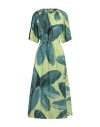 Liviana Conti Woman Maxi Dress Light Green Size 12 Cotton, Polyamide, Elastane In Green