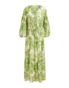 Liviana Conti Woman Maxi Dress Light Green Size 8 Cotton In Green