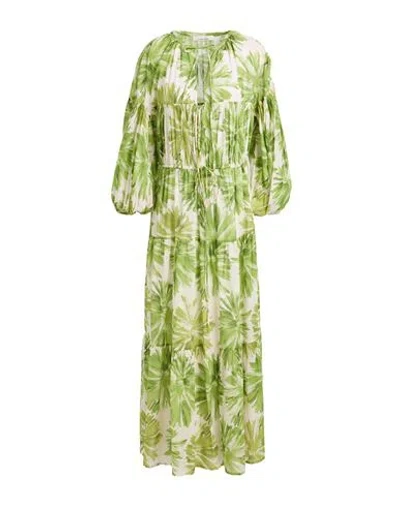 Liviana Conti Woman Maxi Dress Light Green Size 8 Cotton