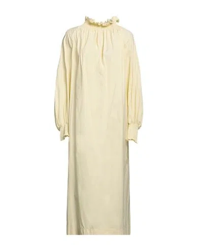 Liviana Conti Woman Maxi Dress Light Yellow Size 6 Cotton, Polyamide, Elastane
