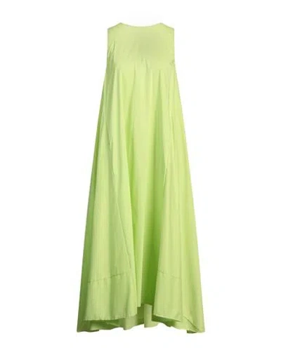 Liviana Conti Woman Maxi Dress Lime Green Size 6 Cotton, Polyamide, Elastane