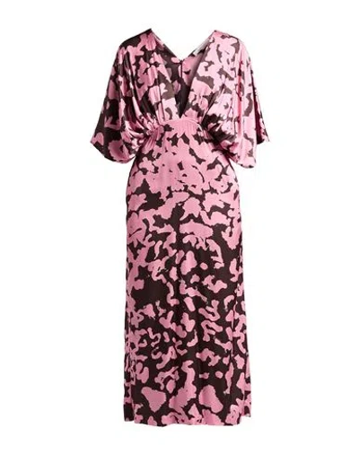 Liviana Conti Woman Maxi Dress Pink Size 10 Viscose, Elastane