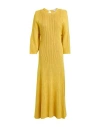 Liviana Conti Woman Maxi Dress Yellow Size 6 Cotton, Polyamide In Yellow